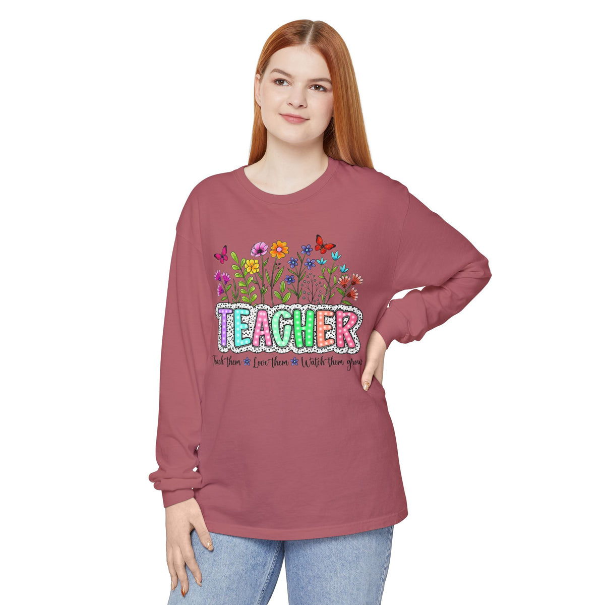 FLORAL TEACHER SWEATSHIRT