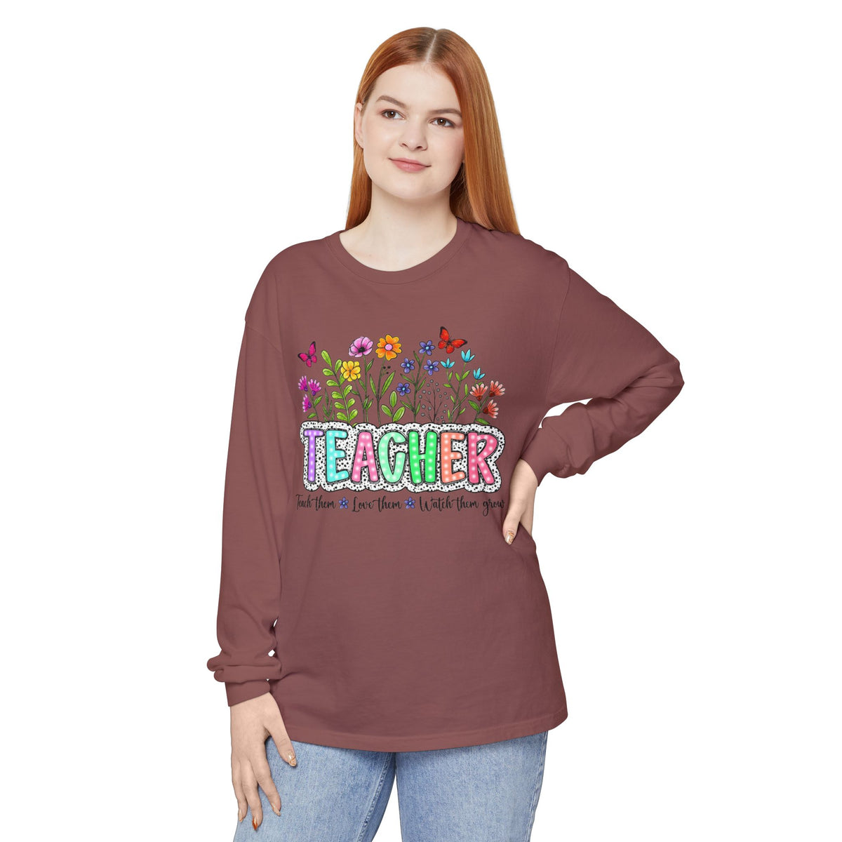 FLORAL TEACHER SWEATSHIRT
