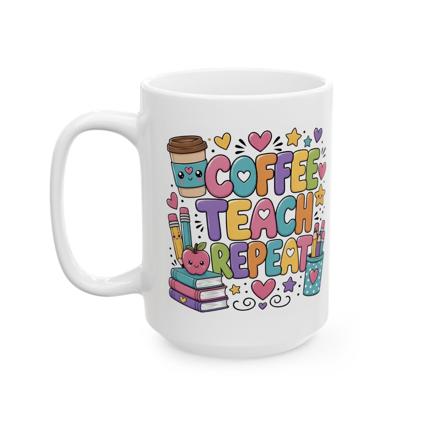 COFFEE TEACH REPEAT MUG