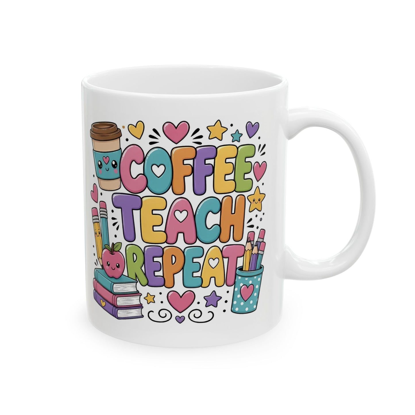COFFEE TEACH REPEAT MUG