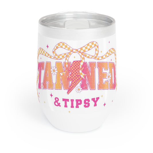 TANNED AND TIPSY WINE TUMBLER