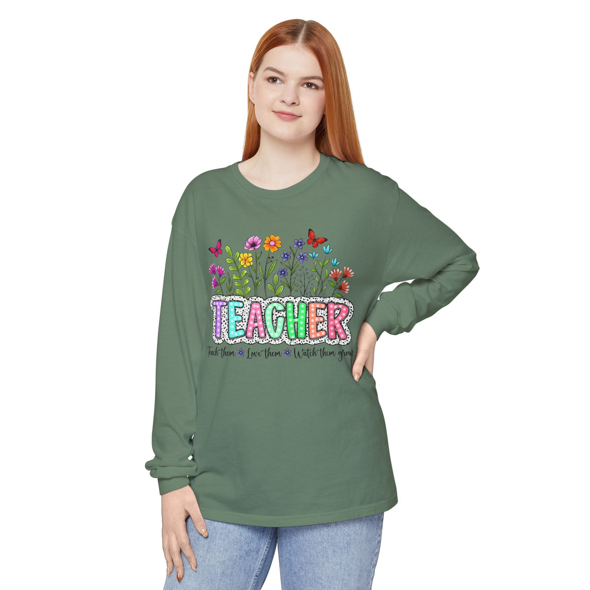 FLORAL TEACHER SWEATSHIRT
