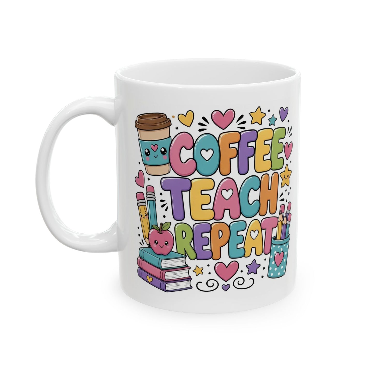 COFFEE TEACH REPEAT MUG