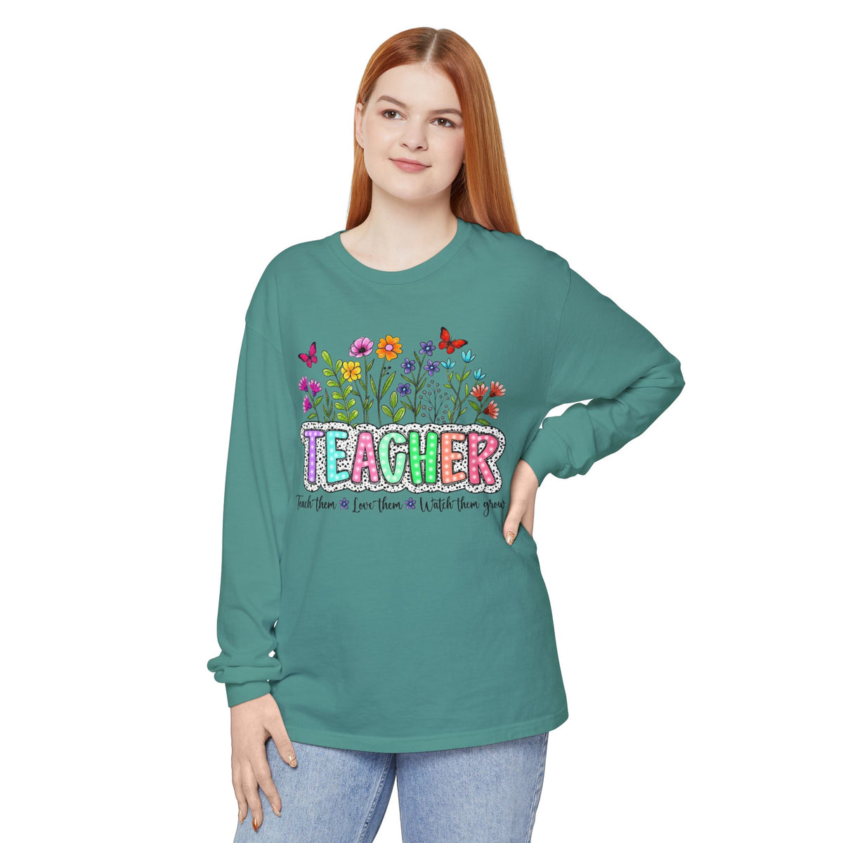 FLORAL TEACHER SWEATSHIRT