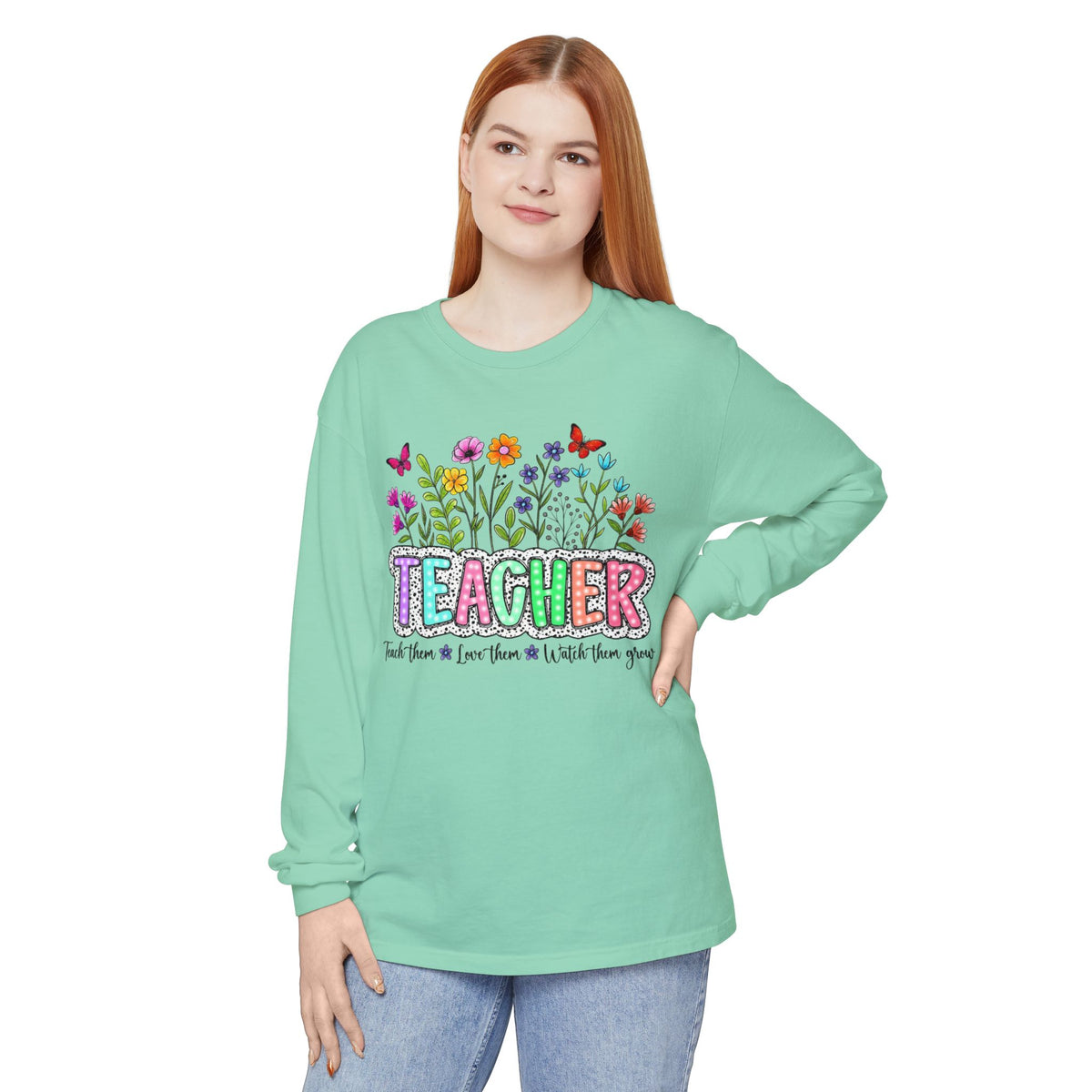 FLORAL TEACHER SWEATSHIRT