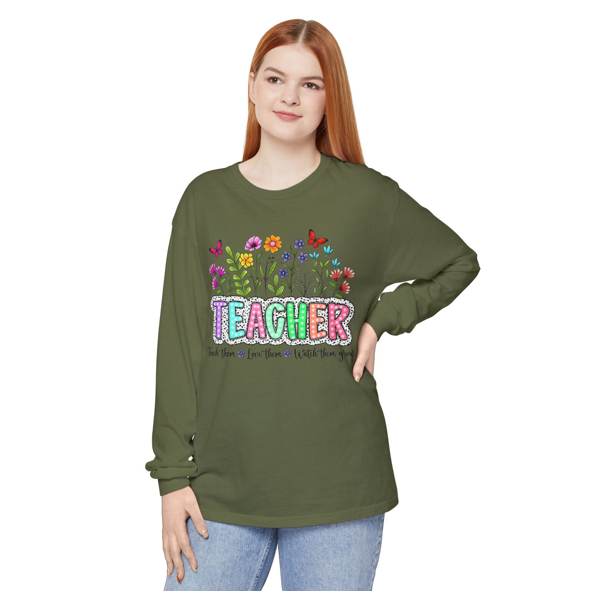 FLORAL TEACHER SWEATSHIRT