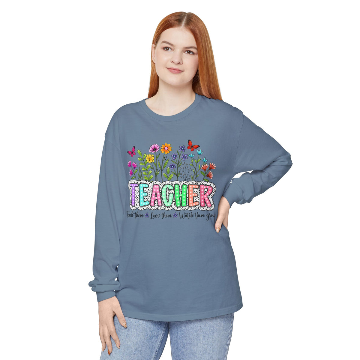 FLORAL TEACHER SWEATSHIRT