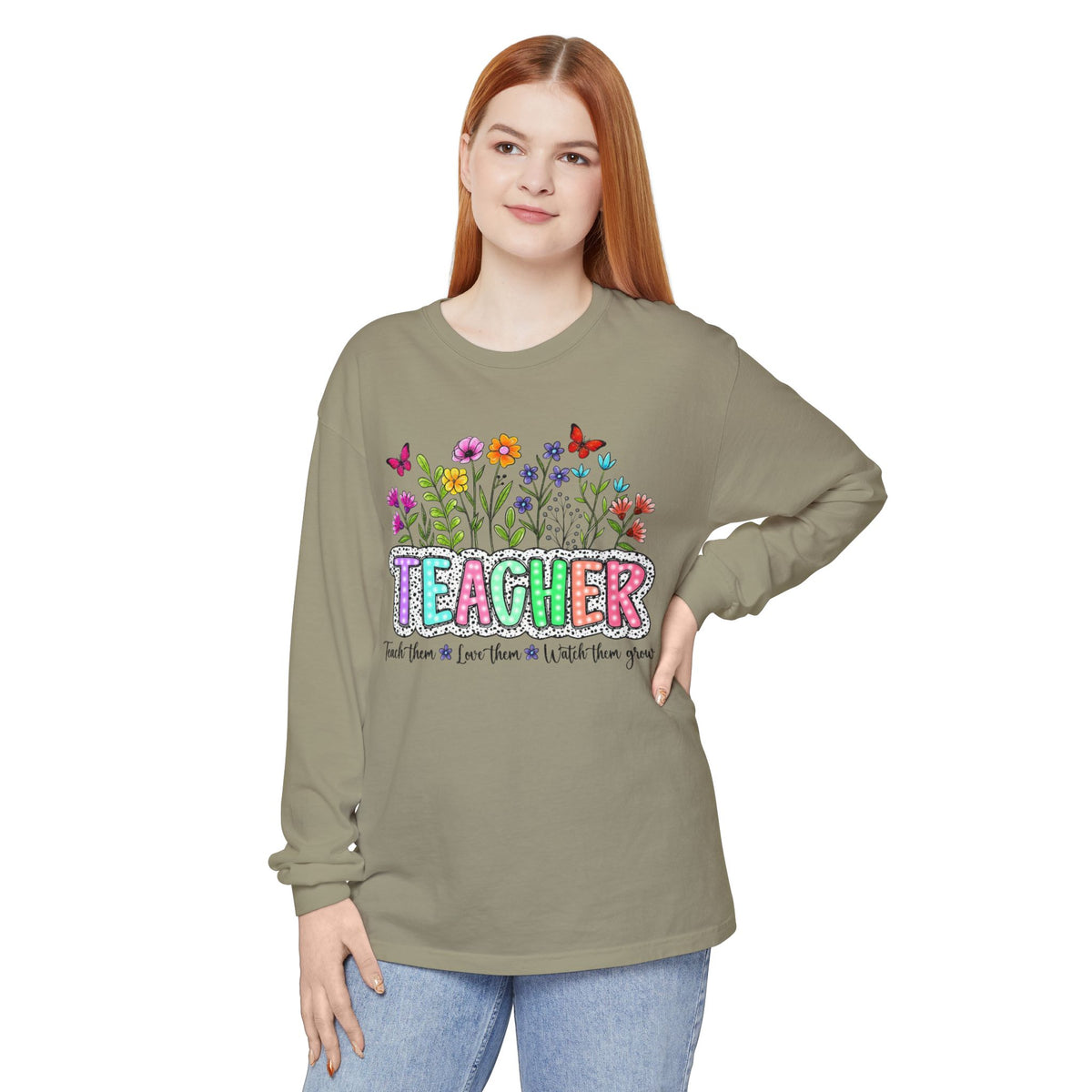 FLORAL TEACHER SWEATSHIRT