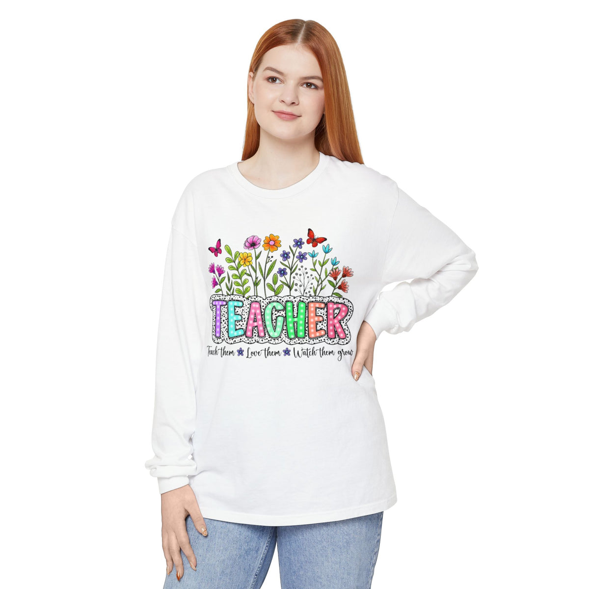 FLORAL TEACHER SWEATSHIRT