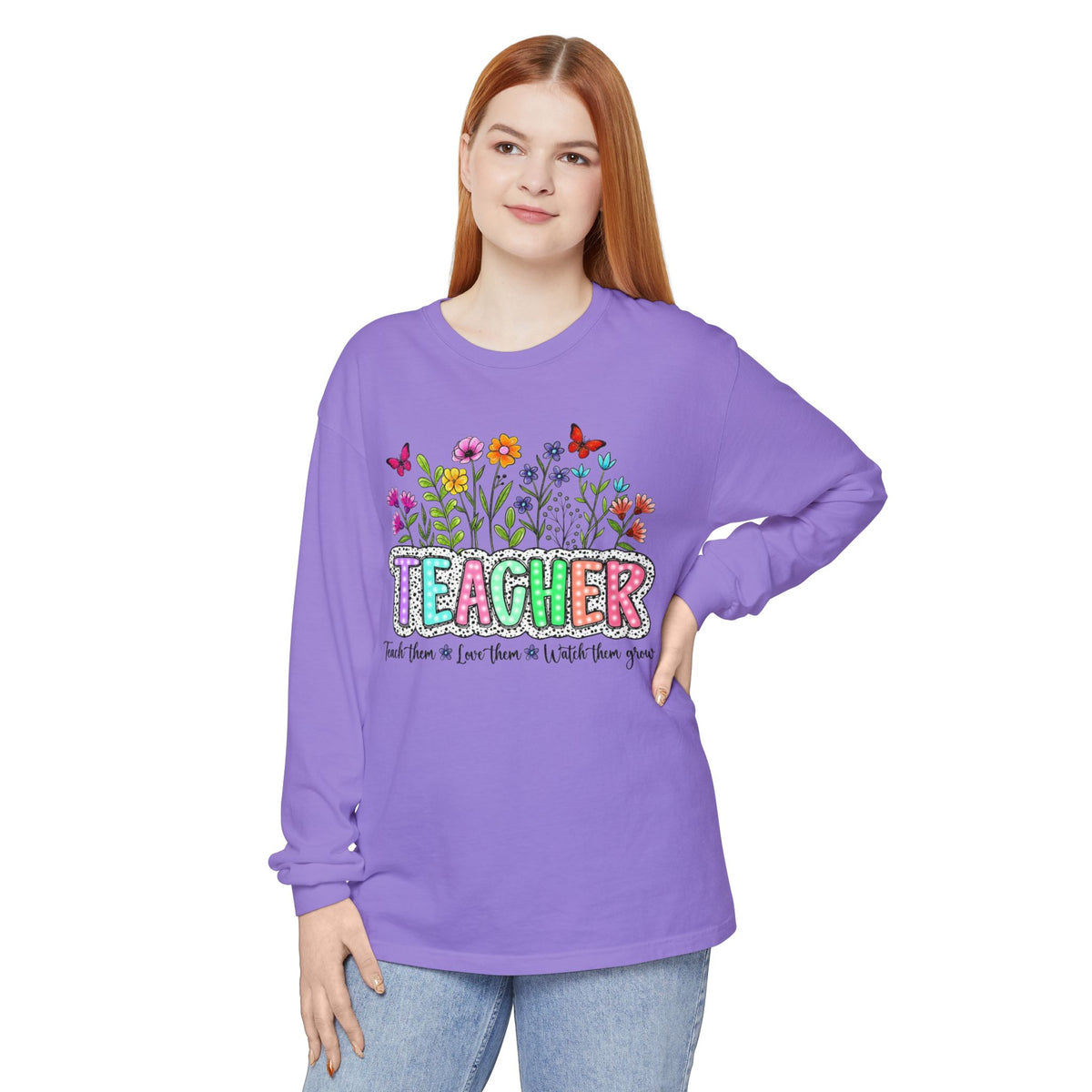 FLORAL TEACHER SWEATSHIRT