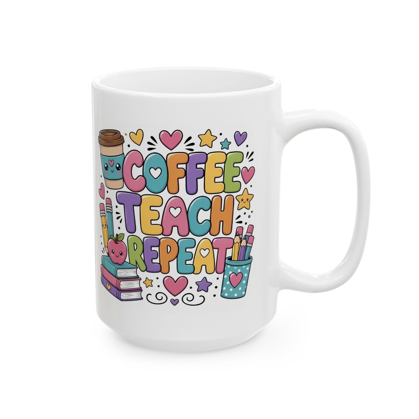 COFFEE TEACH REPEAT MUG